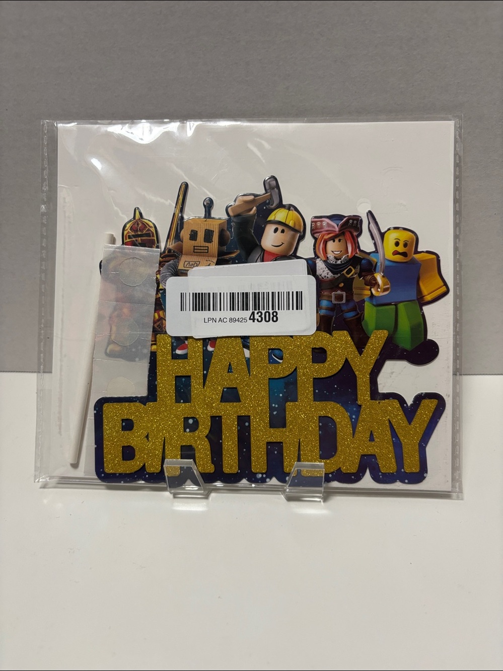 Roblox Happy Birthday Cake topper